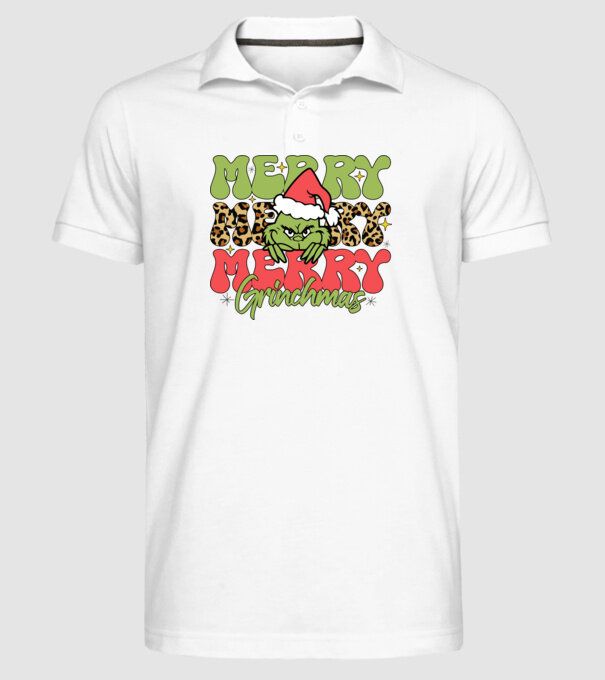 Merry Grinchmas model alb pe tricou