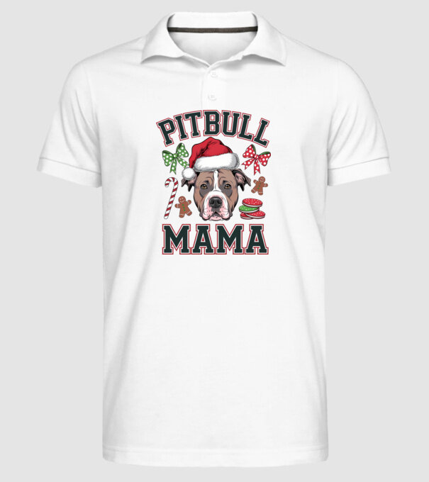 Pitbull Mama model alb pe tricou