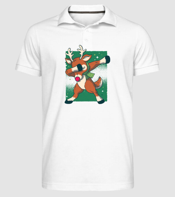 Rudolph DAB model alb pe tricou