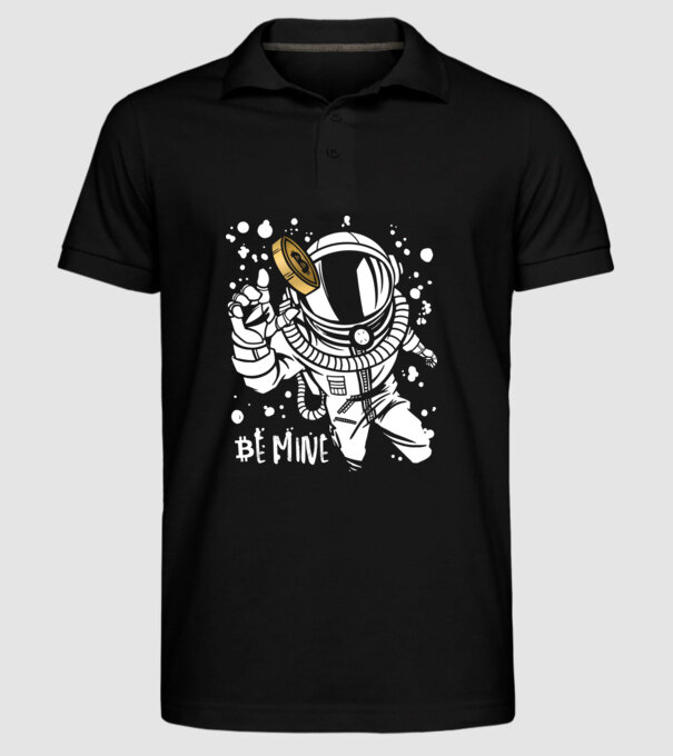Bitcoin Astrounaut model negru pe tricou