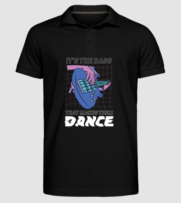Basul stabilește ritmul model negru pe tricou