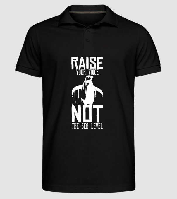 Ridică-ți vocea nu nivelul mării model negru pe tricou