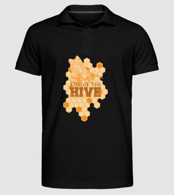 Regele stupului model negru pe tricou