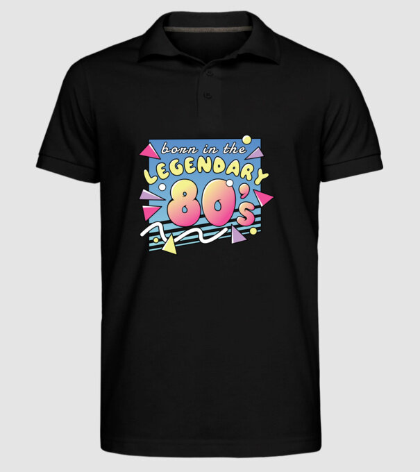 M-am născut în legendarii ani 80 model negru pe tricou