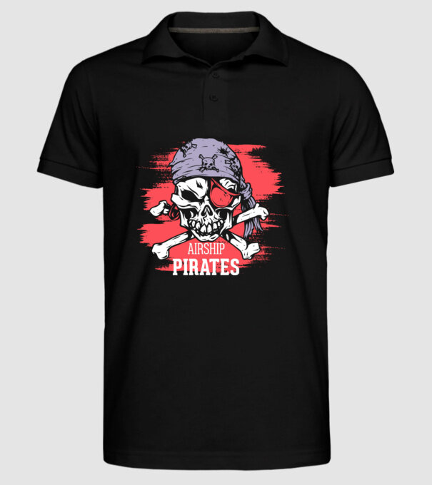 Airship Pirates - Pirat model negru pe tricou