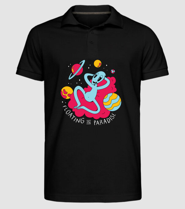 Alien Chill model negru pe tricou