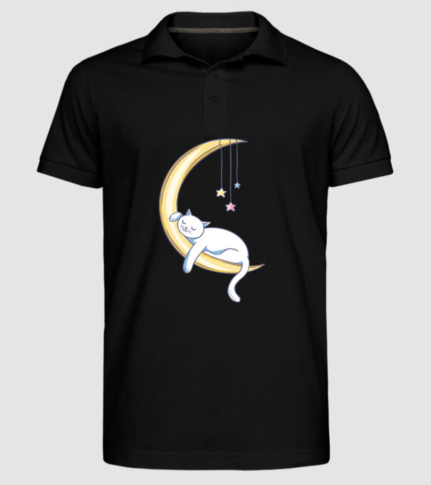 Pisicuța dormind model negru pe tricou