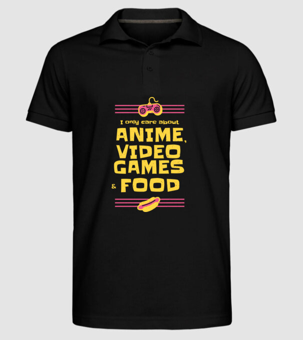 Joc video Anime model negru pe tricou