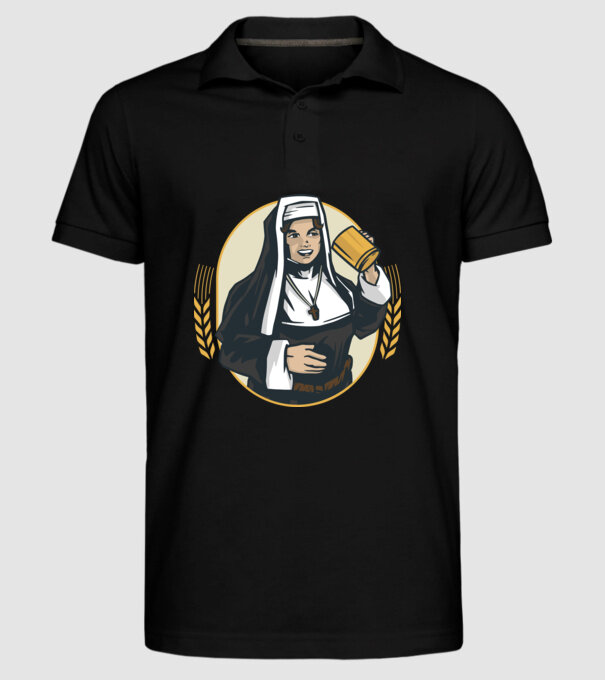 Bere Călugăriță model negru pe tricou