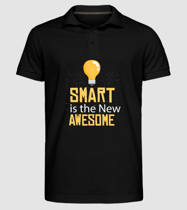 Smart este noul cool model negru pe tricou