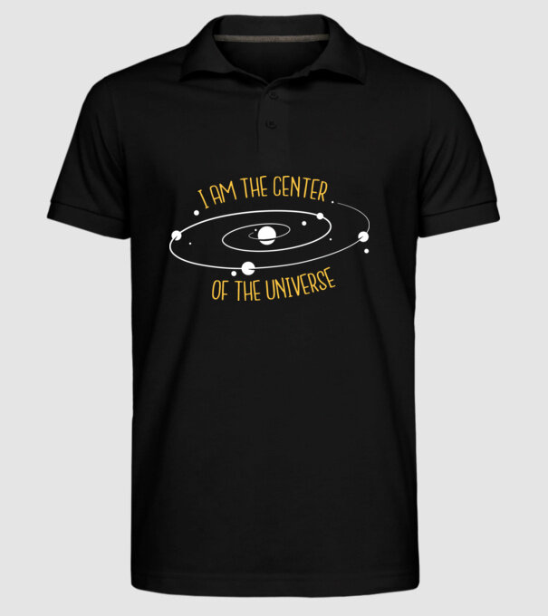 Centrul universului model negru pe tricou
