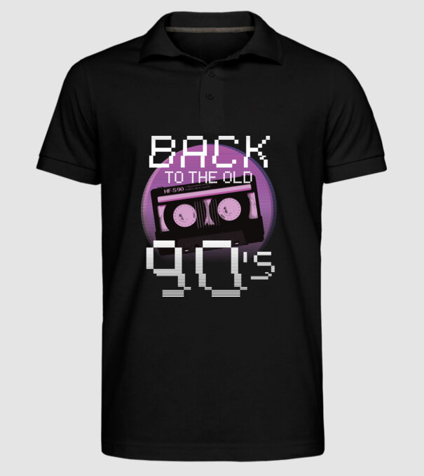 'Back to the 90s Înapoi în anii ''90' model negru pe tricou