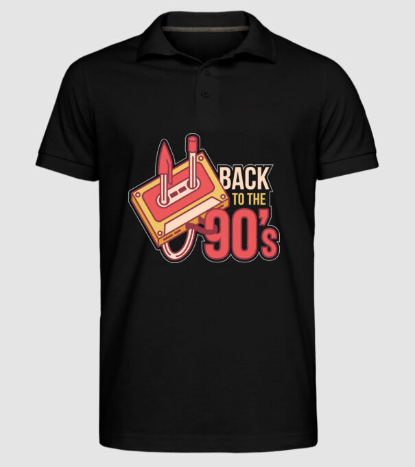 'Back to the 90s Înapoi în anii ''90 Retro' model negru pe tricou