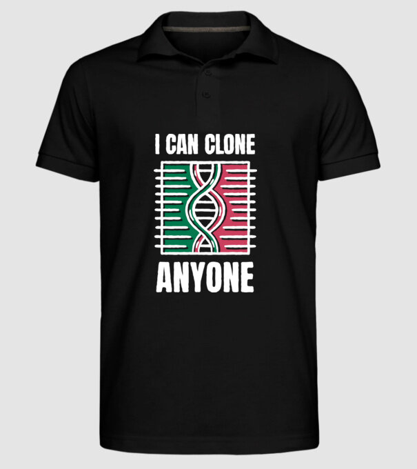 Clonez pe oricine Biolog model negru pe tricou