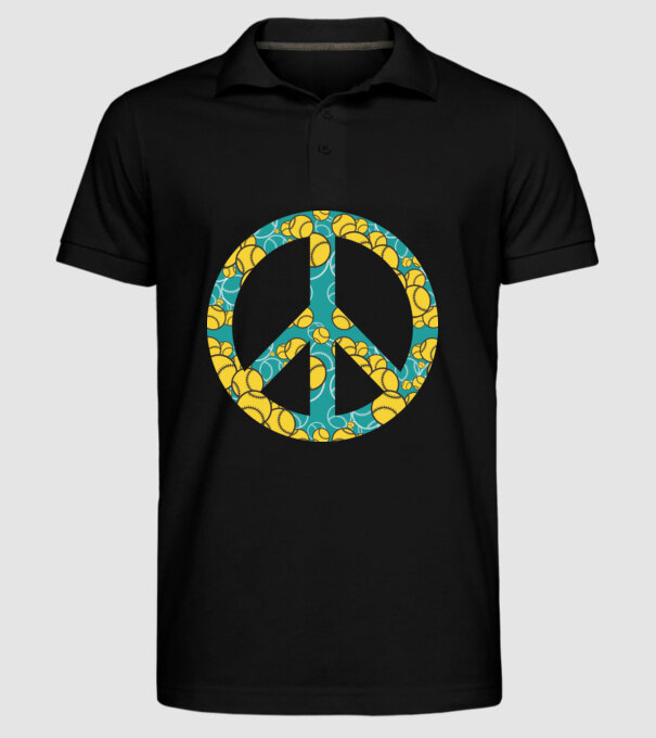 Simbol Baseball Peace model negru pe tricou