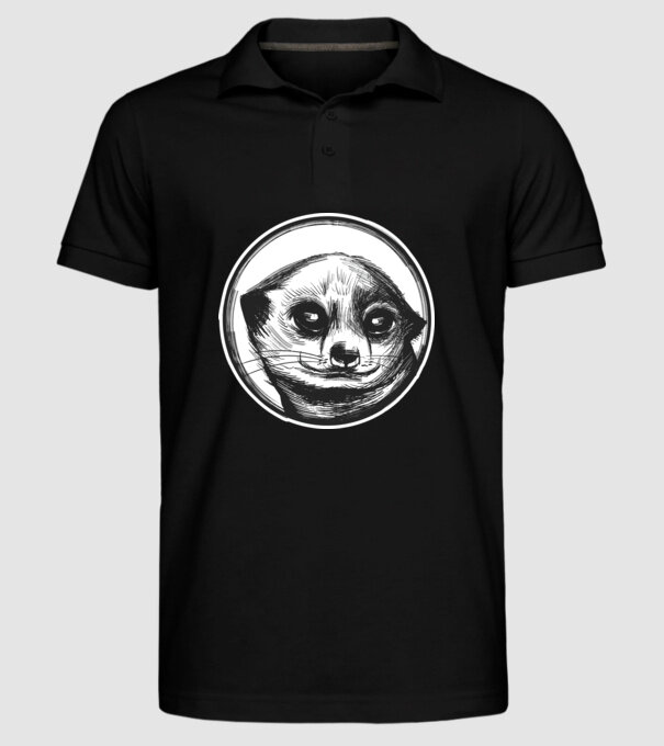 Pui de suricata model negru pe tricou