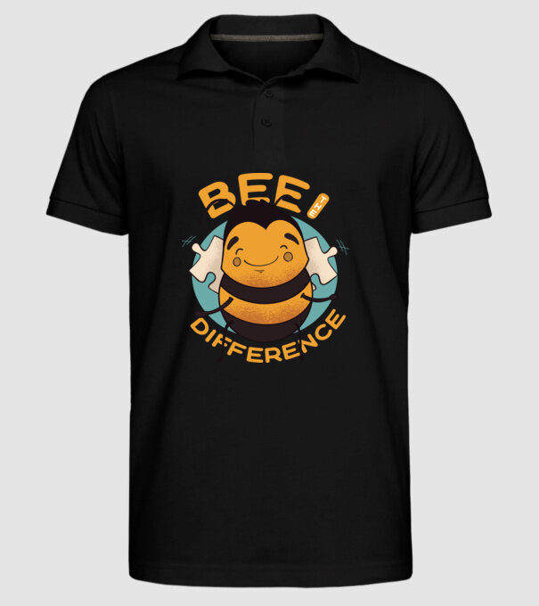 Bee the Difference - Fii tu însuți diferența model negru pe tricou