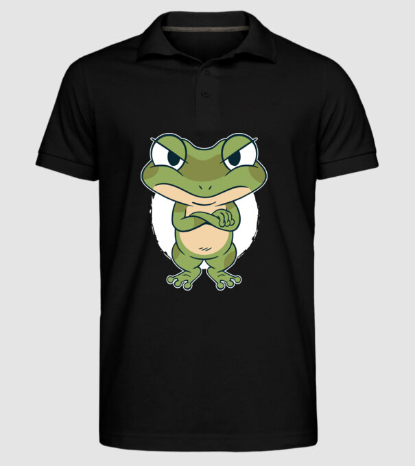 Broască model negru pe tricou