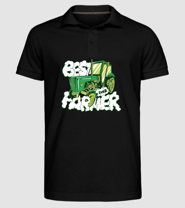 Best Farmer Ever cu Tractor model negru pe tricou