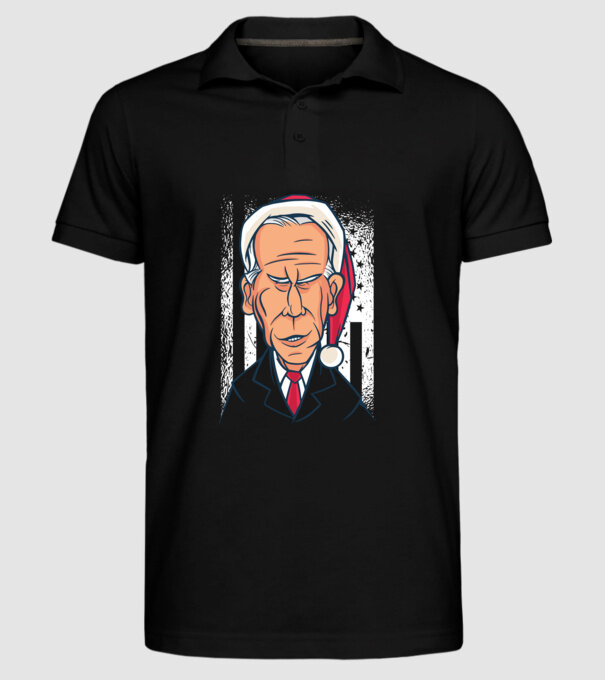 Crăciun Biden model negru pe tricou