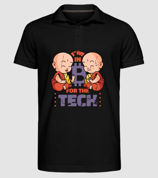 Călugări Buddha Bitcoin model negru pe tricou