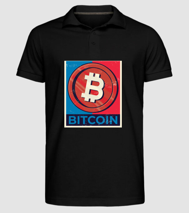 Bitcoin Criptomonedă model negru pe tricou