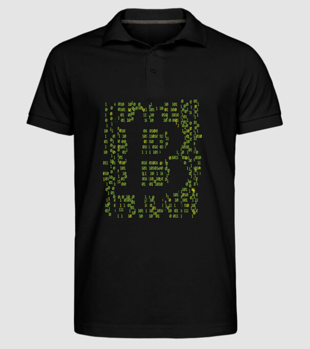 Bitcoin Matrice model negru pe tricou