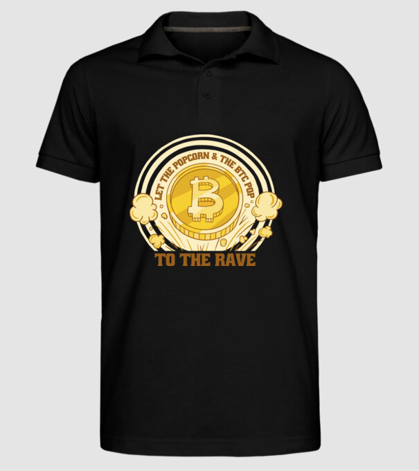 Bitcoin to the Rave model negru pe tricou