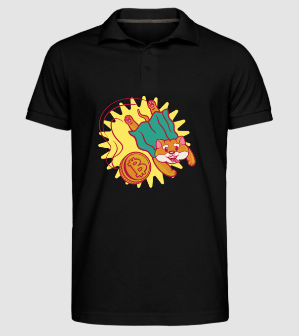 Bitcoin Vs Doge model negru pe tricou