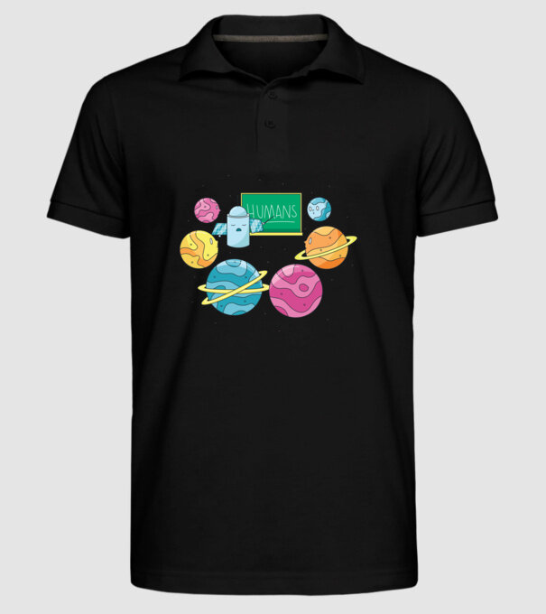 Învățarea planetelor model negru pe tricou