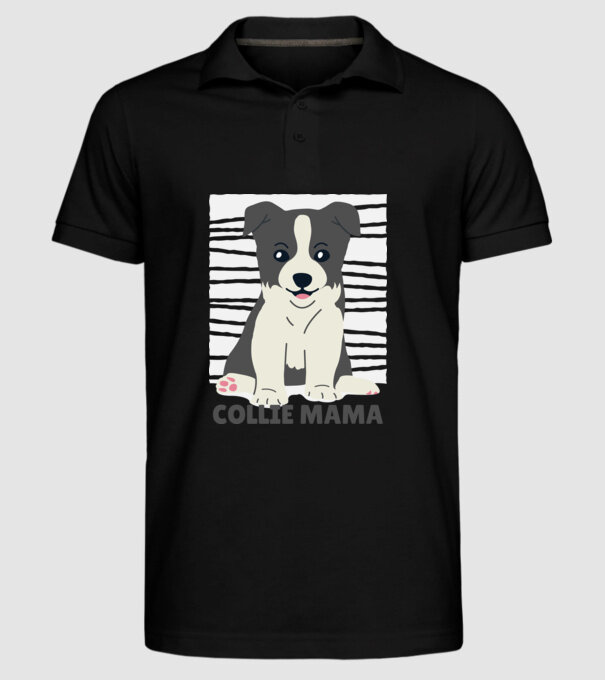 Border Collie Mamă model negru pe tricou