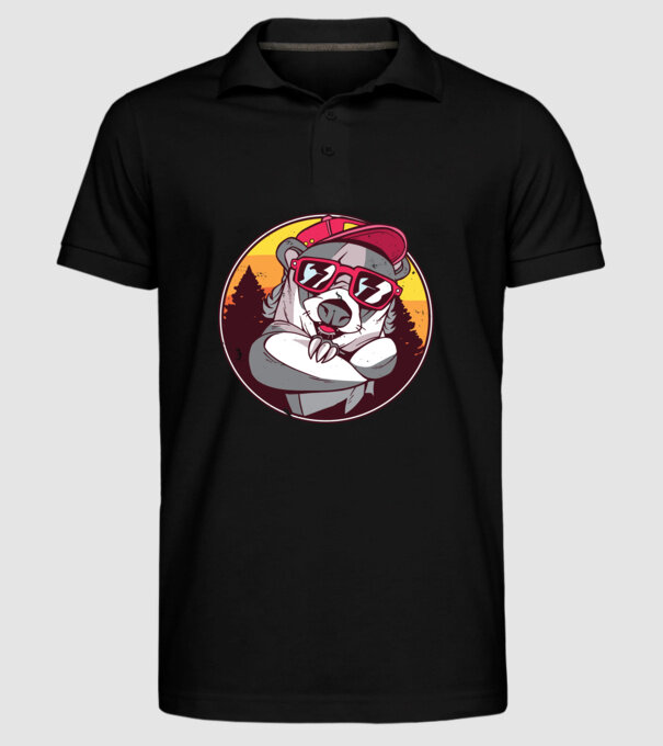 Bursuc model negru pe tricou