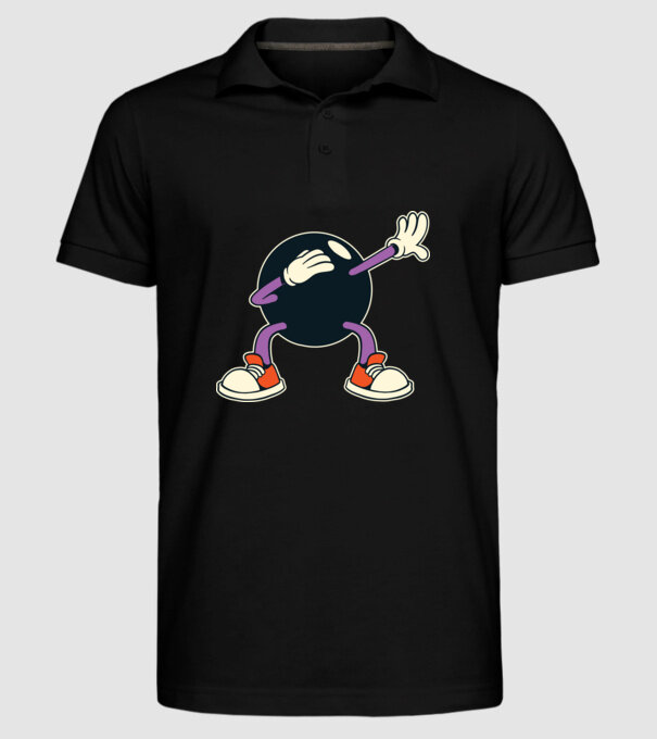 Bowling DAB model negru pe tricou