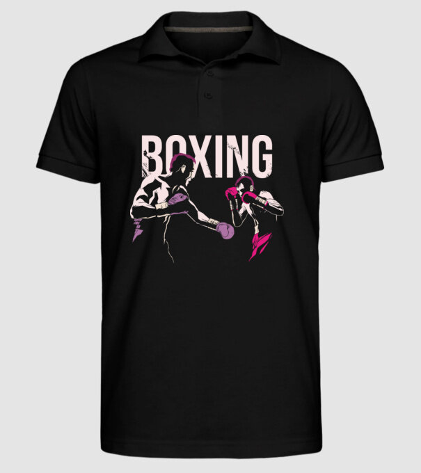 Boxing model negru pe tricou