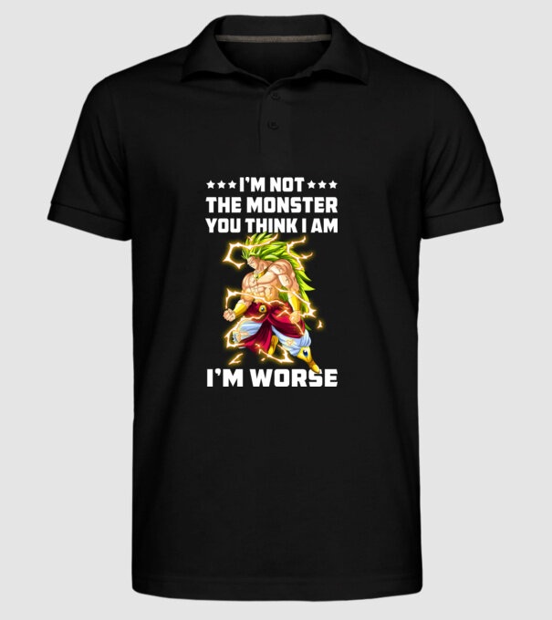 Brolly monster Dragonball model negru pe tricou