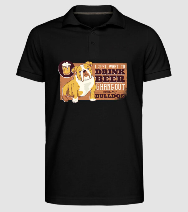 Bulldog și bere este tot ce am nevoie model negru pe tricou
