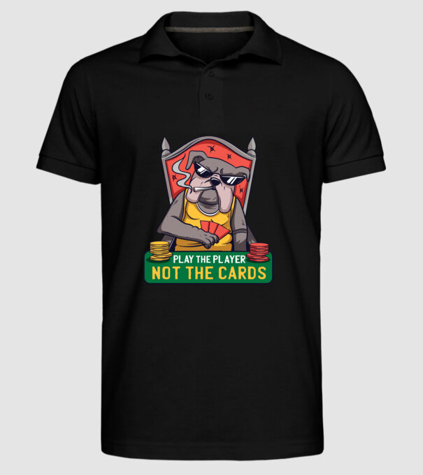 Bulldog Poker model negru pe tricou