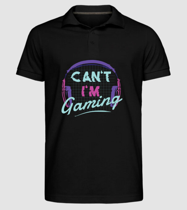 'Can''t I''m Gaming - Gamer' model negru pe tricou