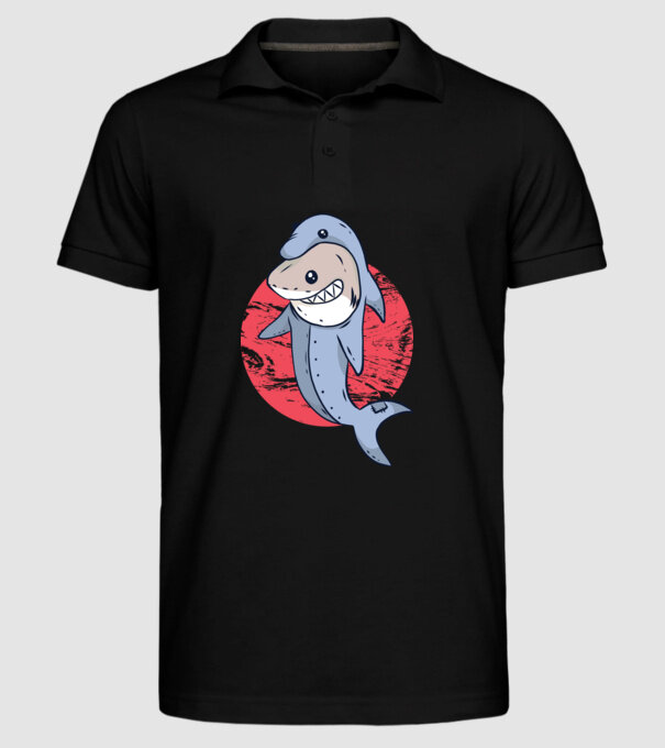 Rechin în costum de delfin model negru pe tricou