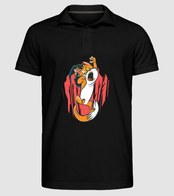 Pisică Vrăjitoare model negru pe tricou