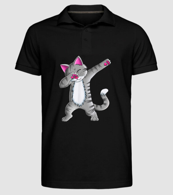 Pisică DAB model negru pe tricou