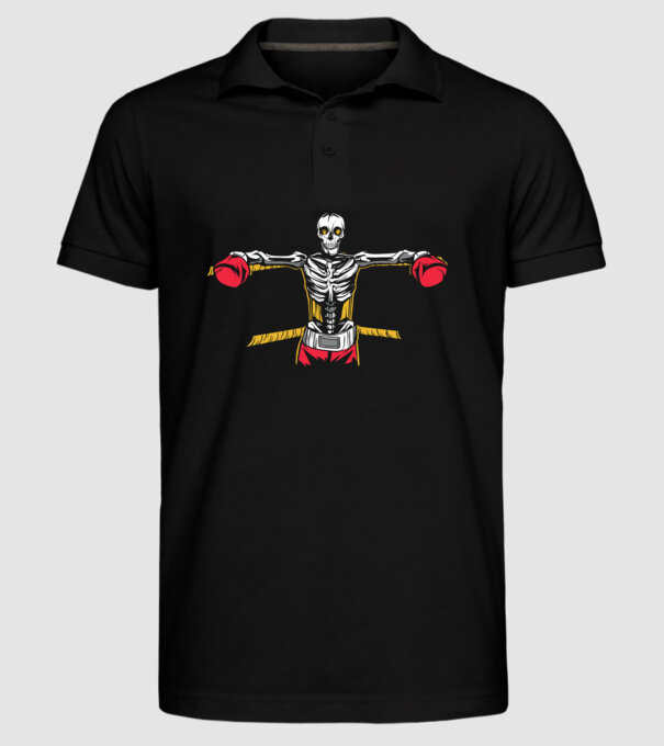 Schelet Boxer model negru pe tricou