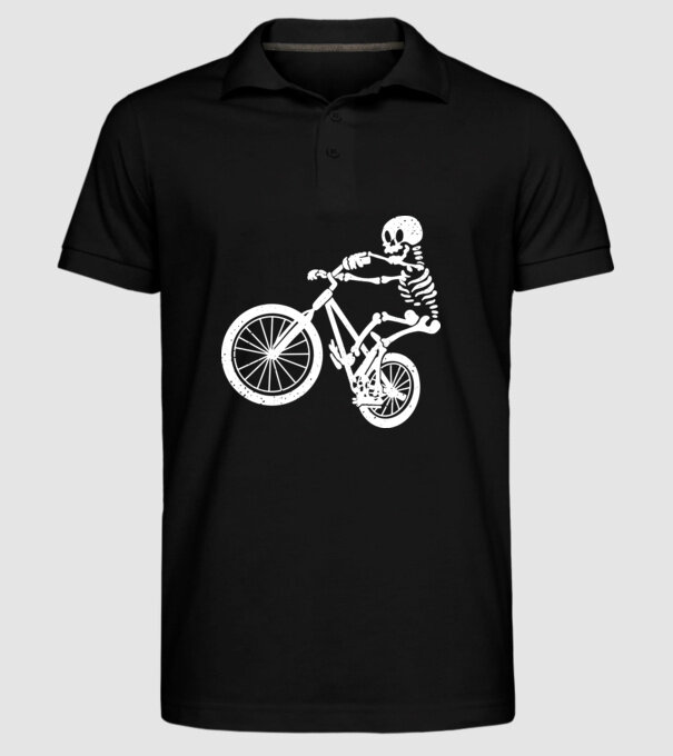 Biciclist schelet model negru pe tricou