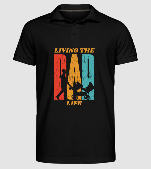 Dad Life pentru tata model negru pe tricou