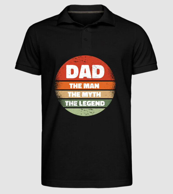 Dad The Man The Myth The Legend model negru pe tricou