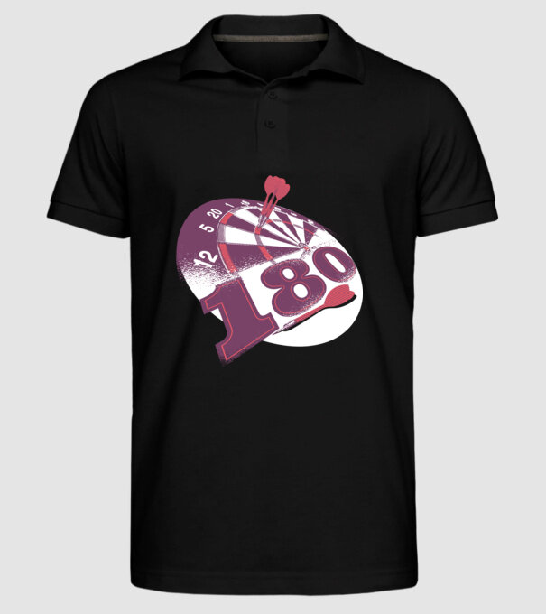 Darts 180 tricou model negru pe tricou