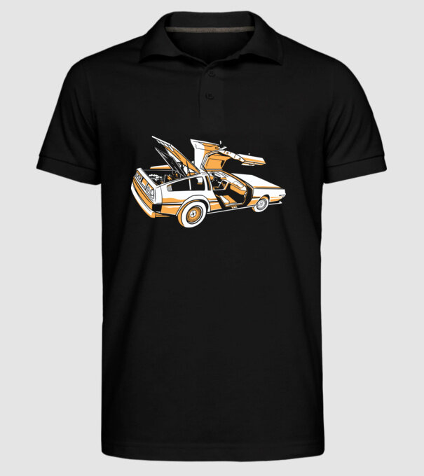 Delorian Înapoi în viitor model negru pe tricou
