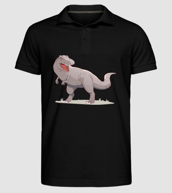 Dinozaur T-rex model negru pe tricou