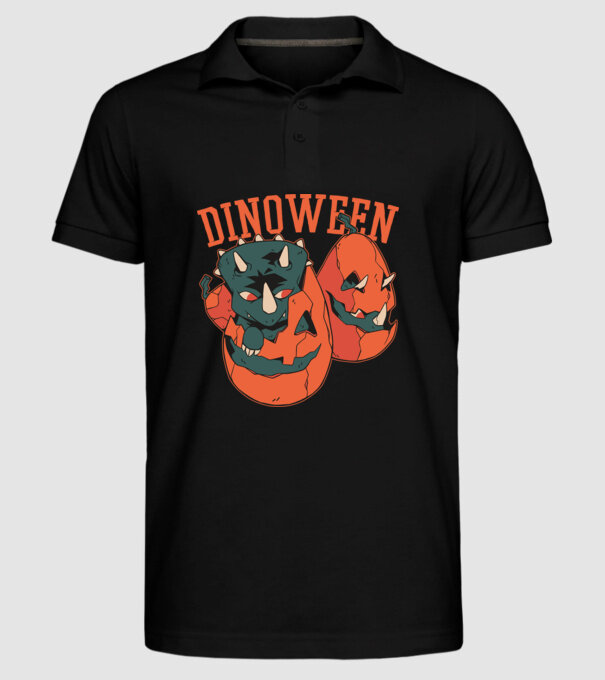 Dinoween model negru pe tricou
