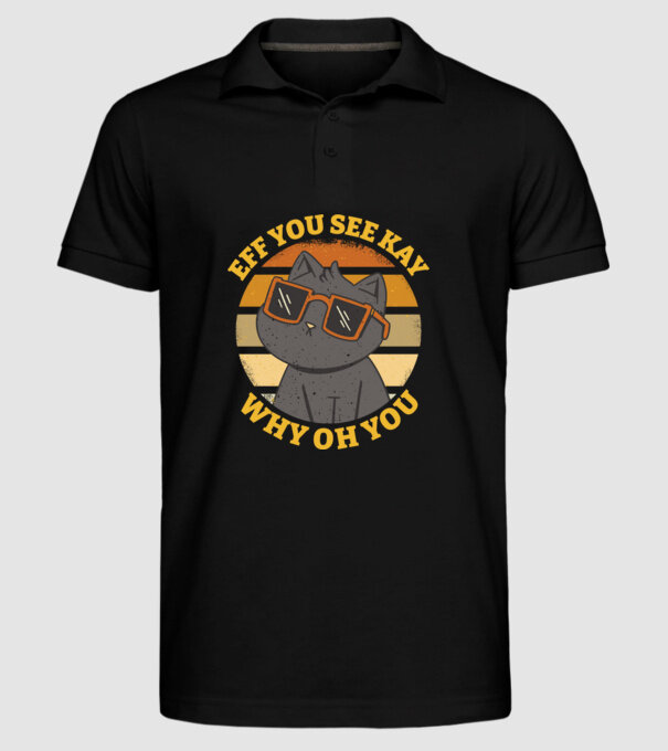 Eff You See Kay Why Oh You model negru pe tricou